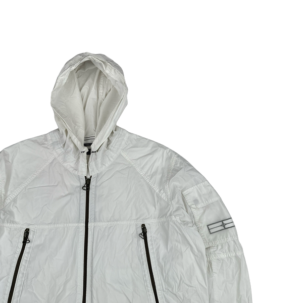 Stone Island 2009 Denims White Cotton Mesh Pocket Emblem Lightweight Jacket - Large
