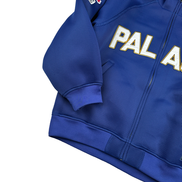 Palace Arctic Blue Mesher Fleece Spellout Jacket - Large