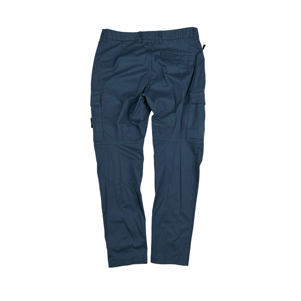 Stone Island RE- T Steal Blue Cargo Trousers - Medium
