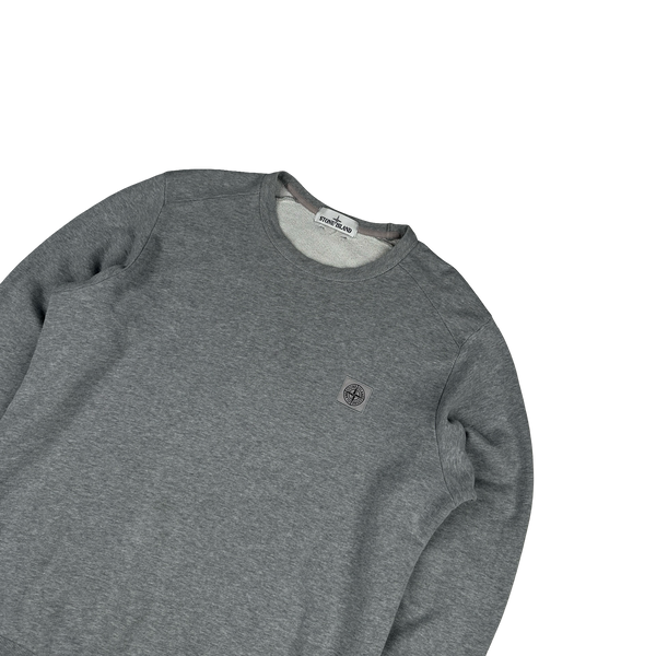 Stone Island 2015 Grey Crewneck Patch Jumper - Large