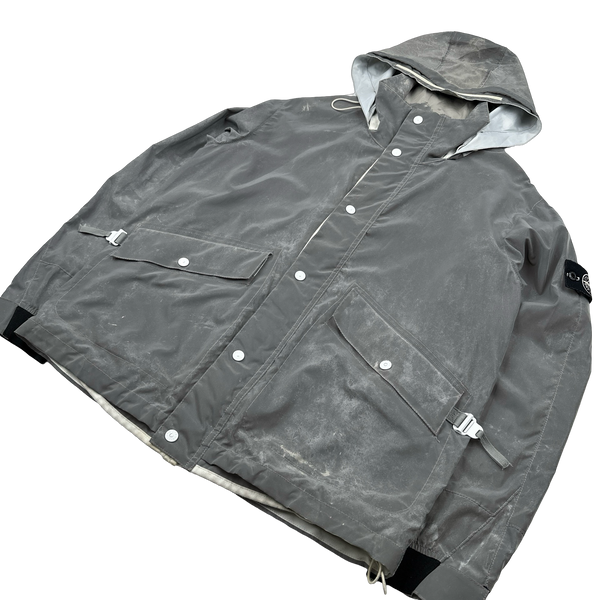 Stone Island 2011 Rare Archive Silver Reflective Jacket - Large