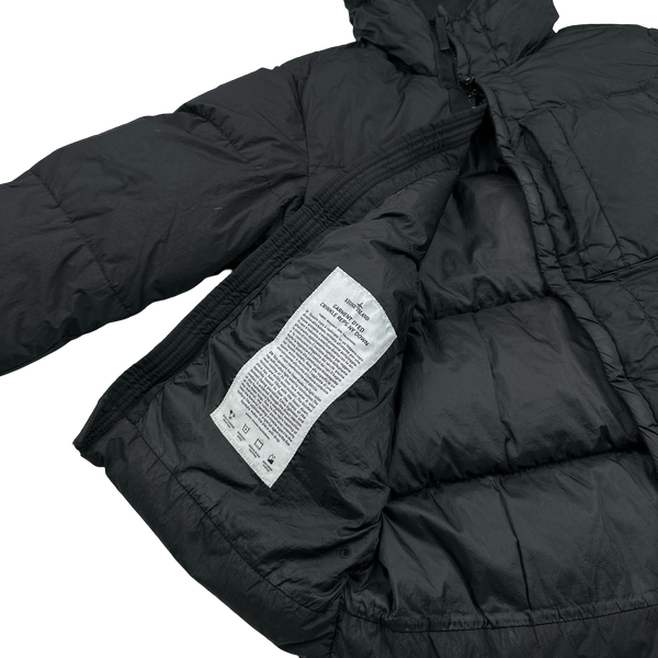 Stone Island 2017 Black Garment Dyed Down Puffer Jacket  - Medium