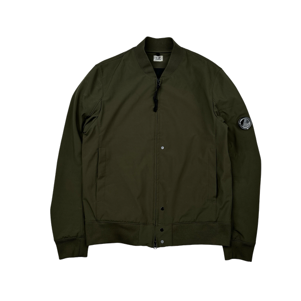 CP Company Khaki Soft Shell Bomber Jacket - Large