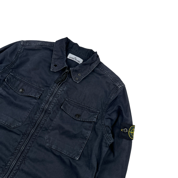 Stone Island 2015 Navy Thick Cotton Overshirt - Medium