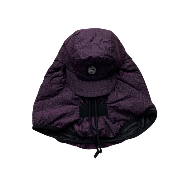 Stone Island Purple Nylon Metal 3D Effect Primaloft Cap Snood