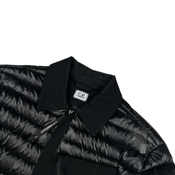 CP Company Black DD Shell Collar Puffer Jacket - Small