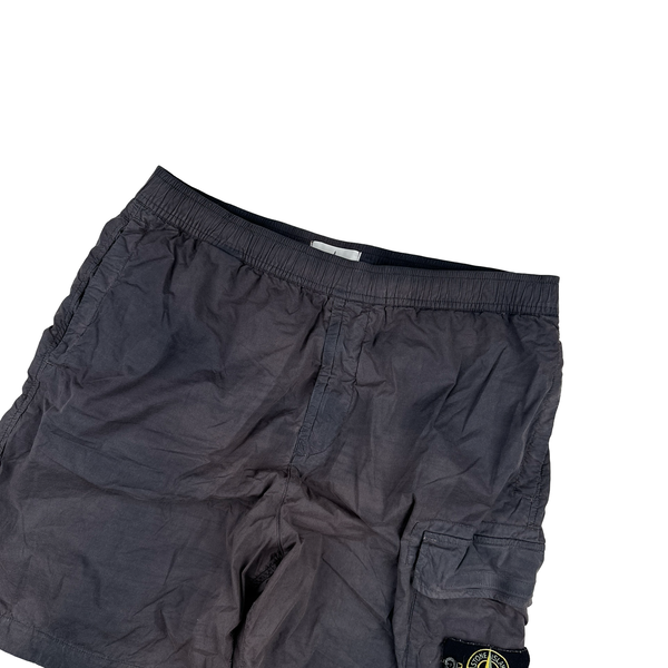 Stone Island 2024 Navy Cargo Shorts - 36"