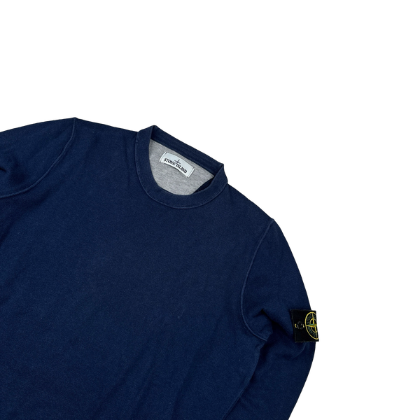 Stone Island Navy Cotton Lightweight Knit - Medium