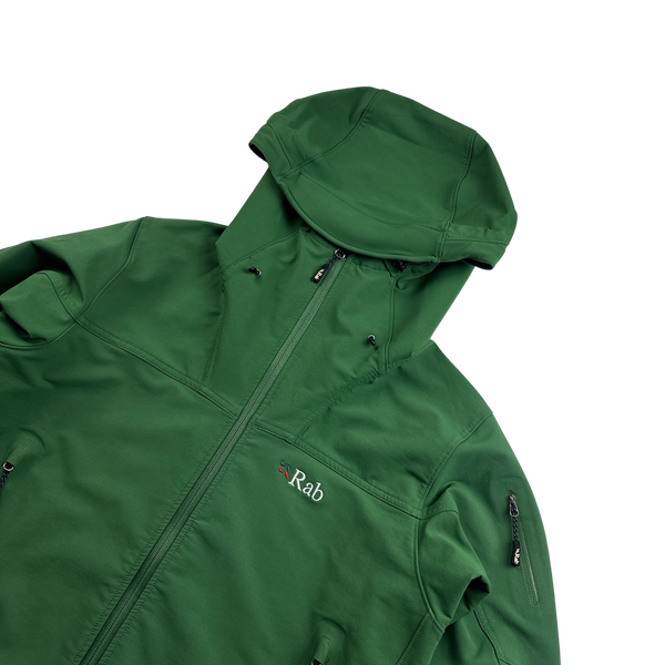 RAB Green Zipped Waterproof Soft Shell Jacket - Large