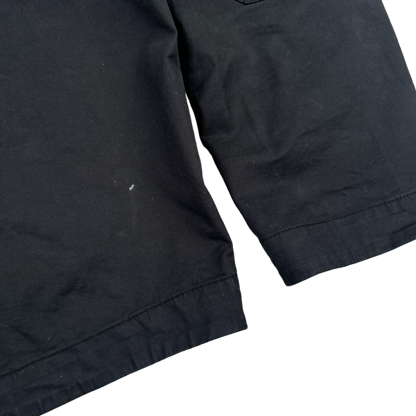Stone Island 2025 Black Cotton Buttoned Chest Pocket Overshirt - Large