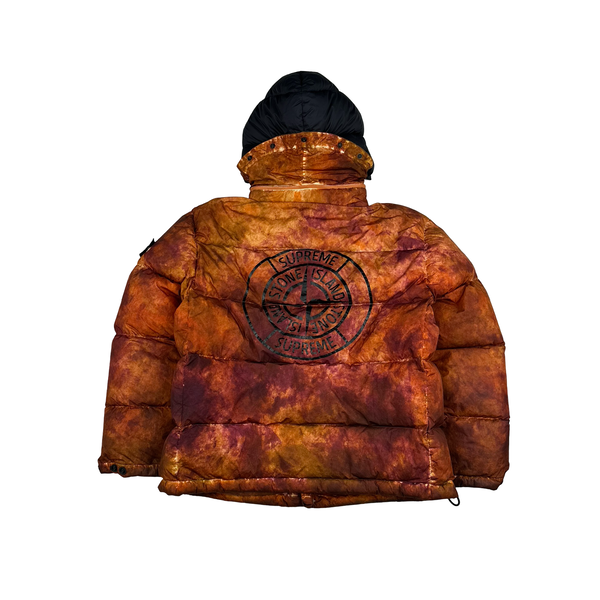 Stone Island x Supreme Paintball Camo Crinkle Reps Puffer Jacket - Small