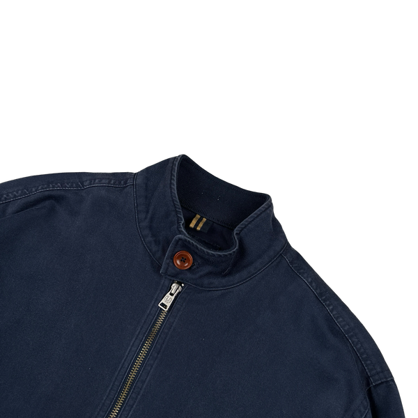 Fred Perry Navy Cotton Bomber Jacket - Medium