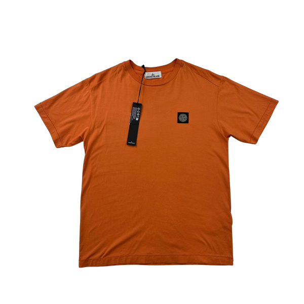 Stone Island 2023 Orange Cotton T Shirt - Medium