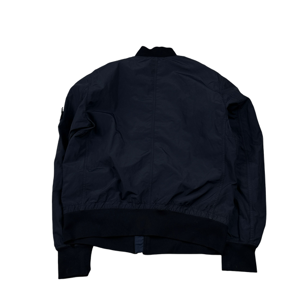 Stone Island 2010 Navy Cotton Blend Bomber Jacket - XL