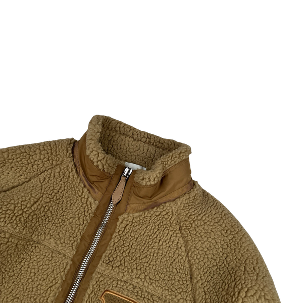 Burberry Emblem Teddy Fleece Zipped Jumper - Small