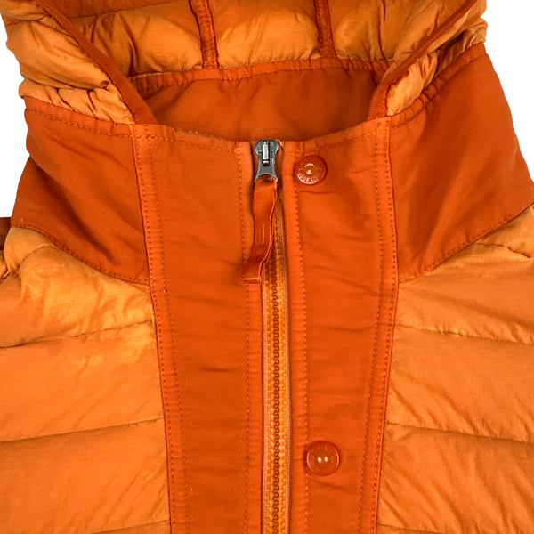 Stone Island 2019 Orange Loom Woven Down Puffer Jacket - Large