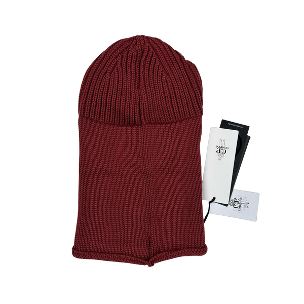 CP Company Maroon Red Wool Goggle Balaclava