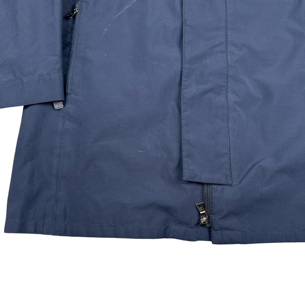 Prada Navy Nylon Red Tab Goretex Shell Long Jacket - XL