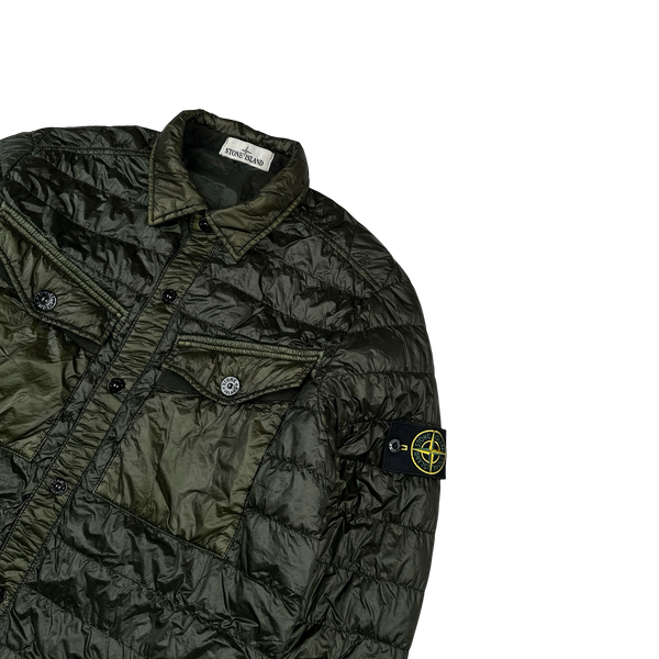 Stone Island 2015 Dark Green Down Filled Overshirt - Large