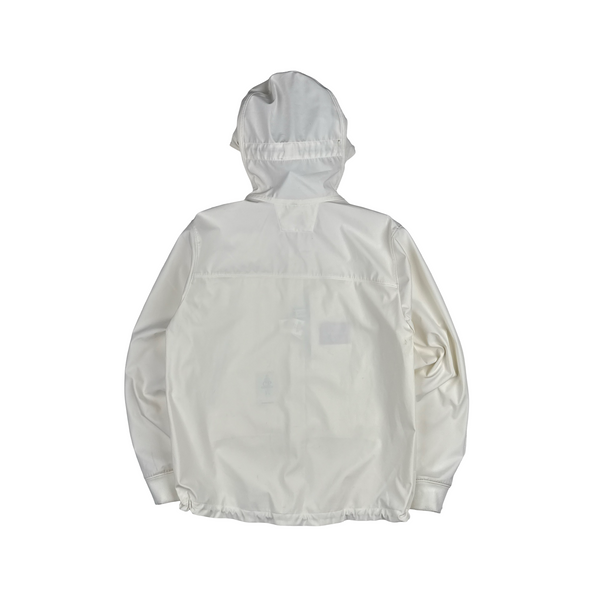 CP Company White Soft Shell R Goggle Hooded Zipped Jacket - 3XL