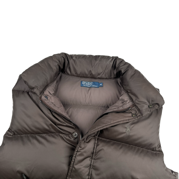 Ralph Lauren Brown Down Puffer Gilet - Medium