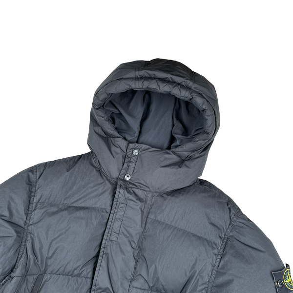 Stone Island 2023 Black Garment Dyed Crinkle Reps Down Puffer - XL