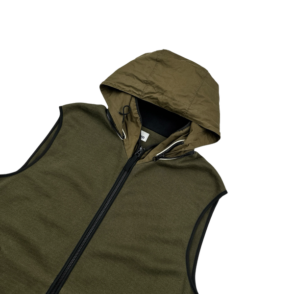 Stone Island 2013 Khaki Cotton Foldout Hood Gilet - 3XL