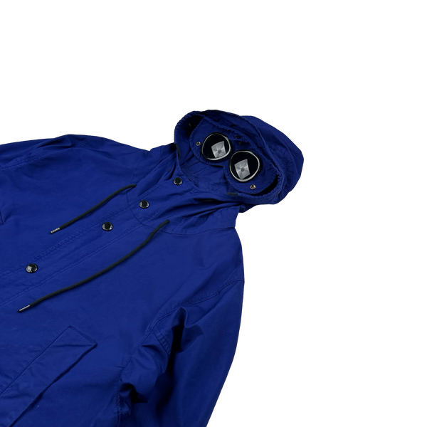 CP Company Blue Micro Kei Long Parka Goggle Jacket - XL