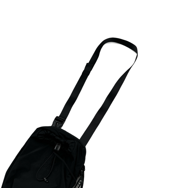 CP Company Black Nylon Spellout Embroiderd Side Bag