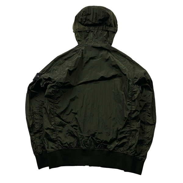 Stone Island 2018 Khaki Nylon Metal Watro Hooded Jacket - Medium