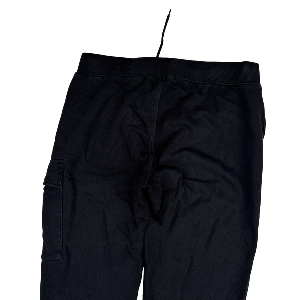 CP Company Black Cotton Lens Viewer Joggers - Medium