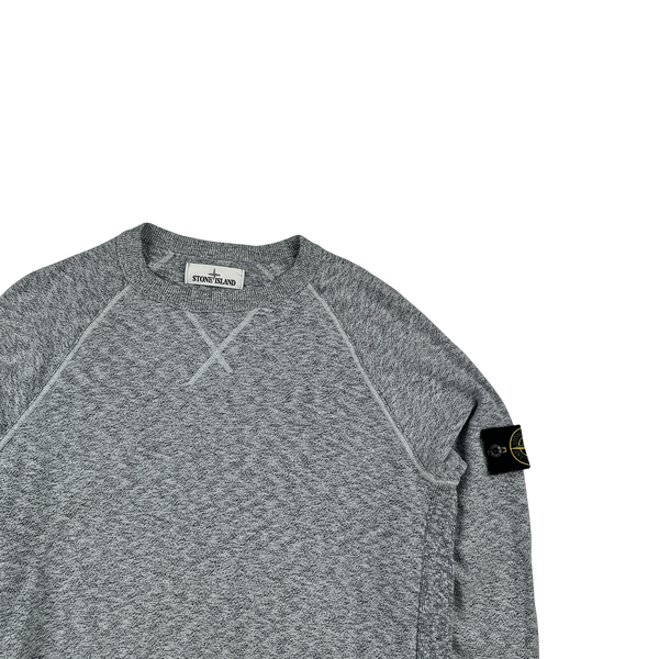 Stone Island 2017 Grey Marl Cotton Lightweight Knit - XL