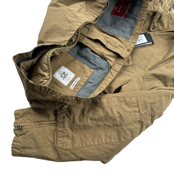 CP Company 50 Fili Down Filled Brown Goggle Jacket - 3XL