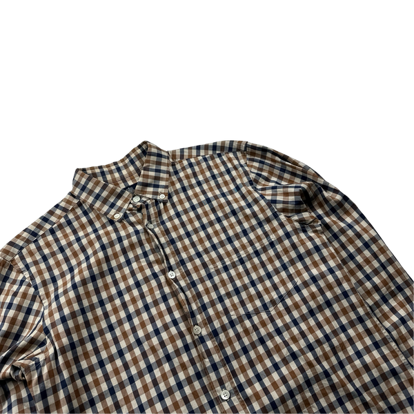 Aquascutum Classic Checked Shirt - Small