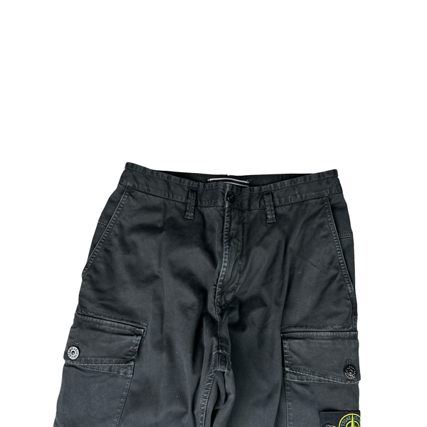 Stone Island 2021 Black Slim Fit Cargo Trousers - 33"