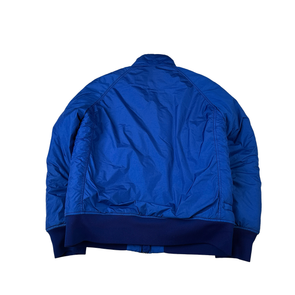 Stone Island 2015 Blue Crinkle Reps Padded Bomber Jacket - Large