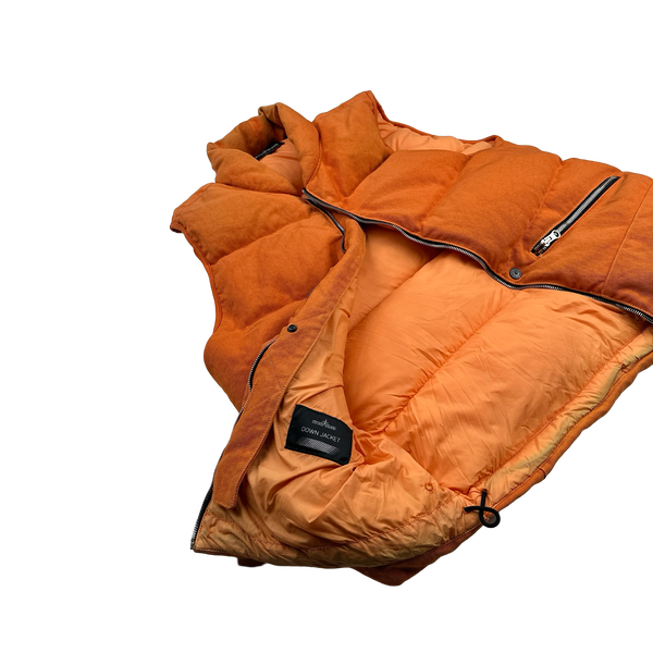 Stone Island 2015 Orange Down Filled Shadow Project Body Warmer - Large