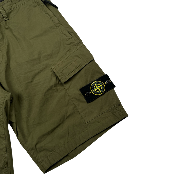 Stone Island 2021 Khaki Cotton Shorts - 32"