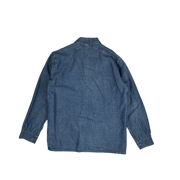 Stone Island 2002 Resin Coated Lino Flax Shirt - Medium