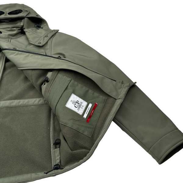 CP Company Khaki Goggle Soft Shell Field Jacket - Large