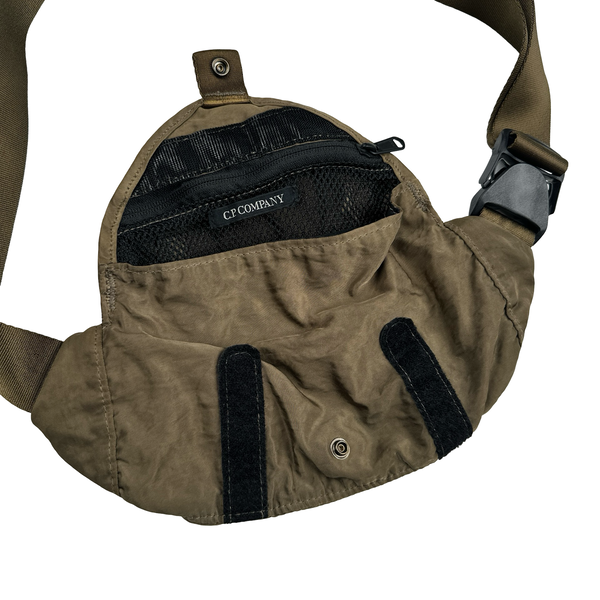 CP Company Khaki Nylon Lens Viewer Cross Body Bag