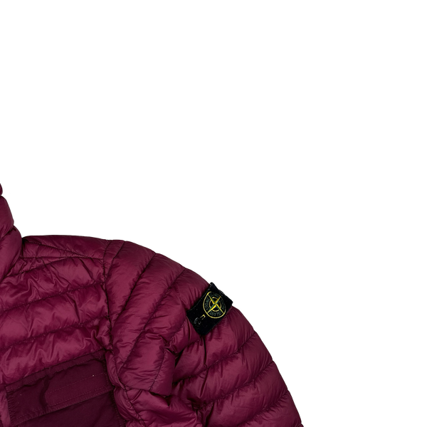 Stone Island 2018 Burgundy Micro Yarn Down Puffer Jacket - Large