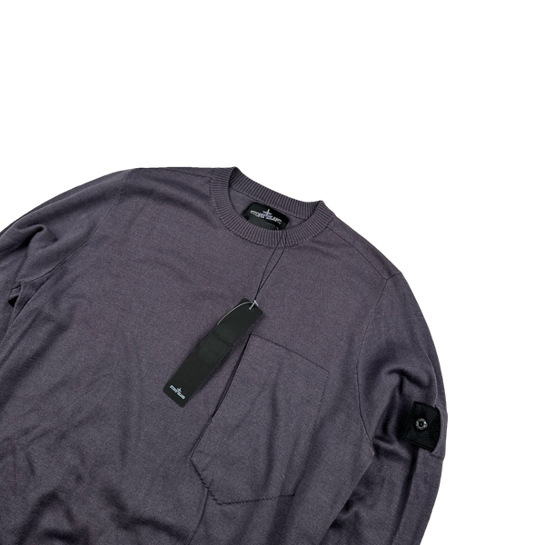 Stone Island 2018 Dark Plum Shadow Project Knitted Crewneck - Small