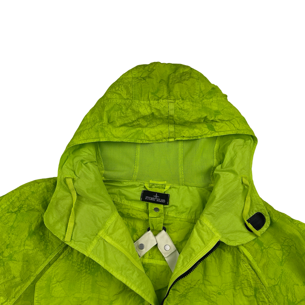 Stone Island Shadow Project 2022 Green Waffle Print Econyl Nylon Metal Jacket - Medium