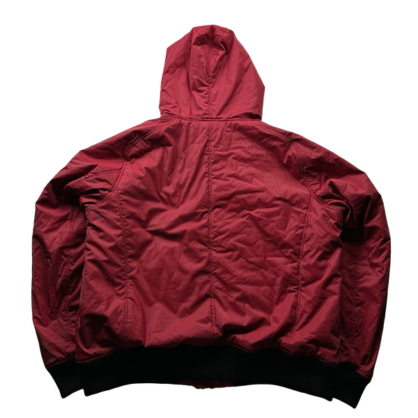 Ma Strum Red Quilted Padded Zipped Jacket - 4XL