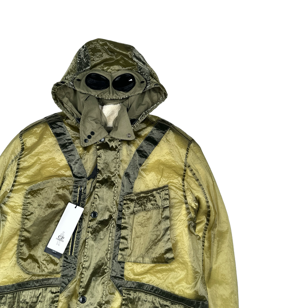 CP Company Green Kan D Shearling Lined Goggle Jacket - Large