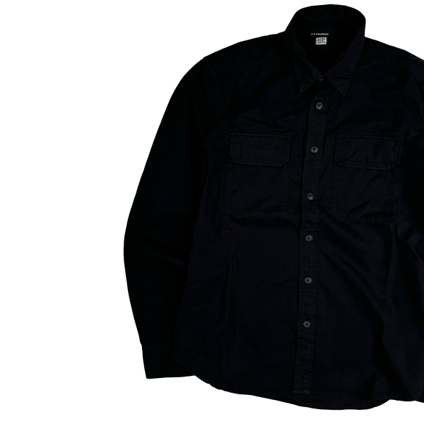 CP Company Black Lens View Button Up Overshirt - XS