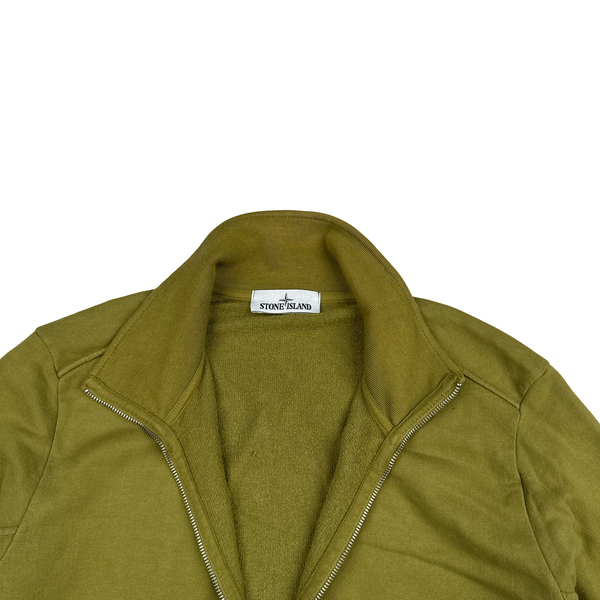 Stone Island 2016 Pistachio Green Zipped Cotton Sweatshirt - Small