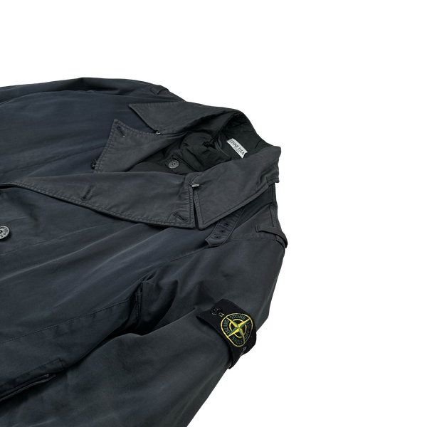 Stone Island 2010 Navy Raso Gommato Down Lined Jacket - Large