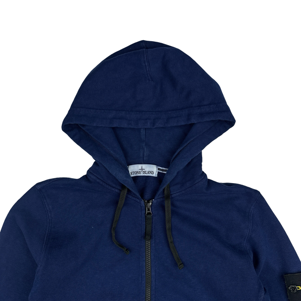 Stone Island 2015 Navy Cotton Zipped Hoodie - Medium